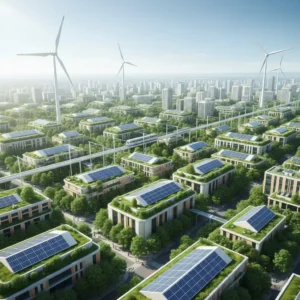Clean energy future powered by renewable electricity and sustainable homes