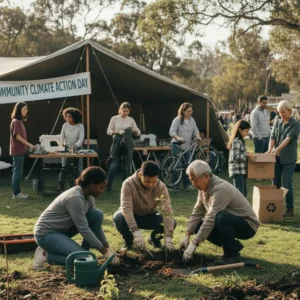 Community climate action and carbon footprint reduction initiatives