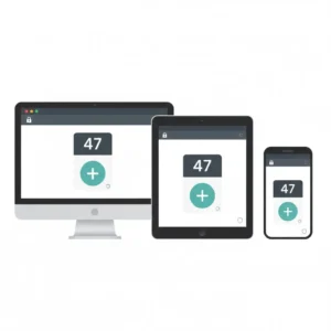 Browser-based tally counter working on desktop laptop tablet and mobile devices without app download