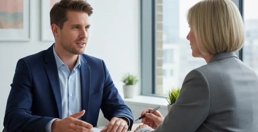 Candidate answering tell me about yourself interview question