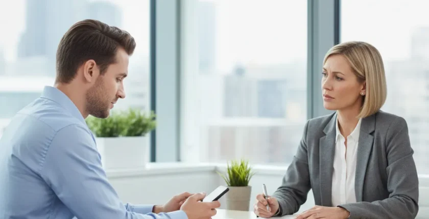 Candidate making a mistake during an interview