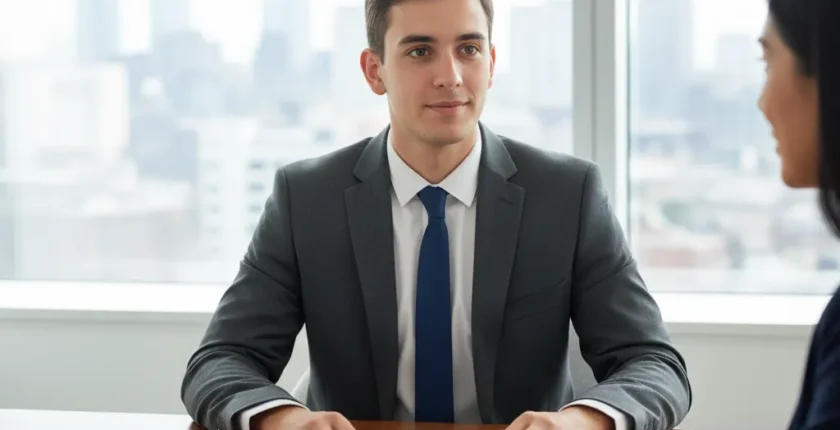 Fresher attending their first job interview