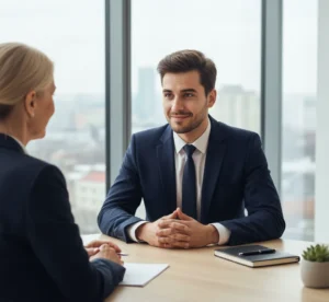 Fresher attending first job interview