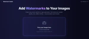 Opinohive Watermark Studio free online watermark maker interface